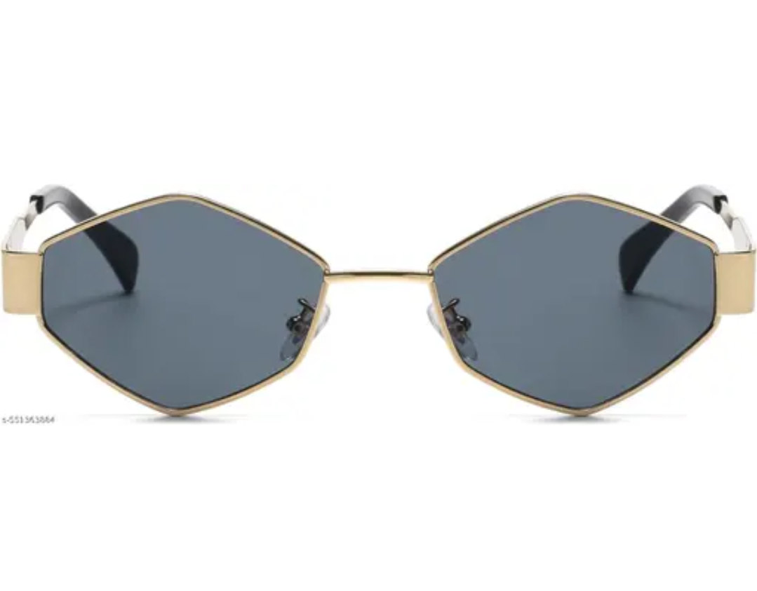 Golden black unisex sunglasses