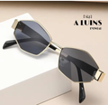 Golden black unisex sunglasses