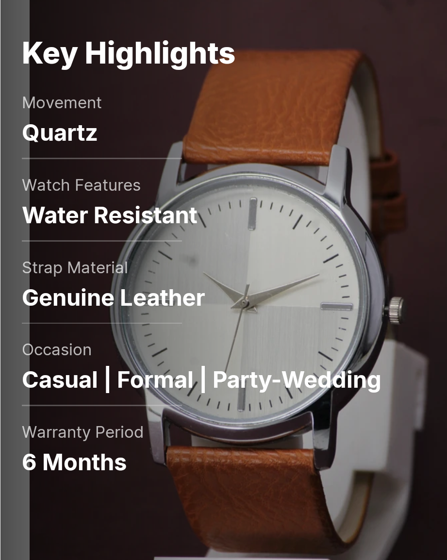 Analog watch for men